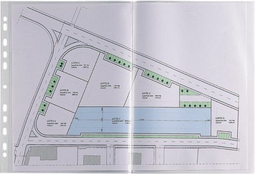 BUSTA PORTALISTINO CM 42X30 TRASPARENTE LISCIA IN NATURENE LINEA SUPERIOR